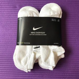 6 Pack Nike Cotton Cushion Men 6-8 M No Show Socks